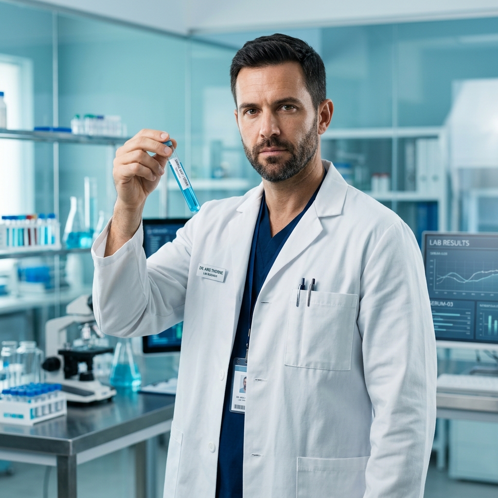 Clinical researcher working in laboratory